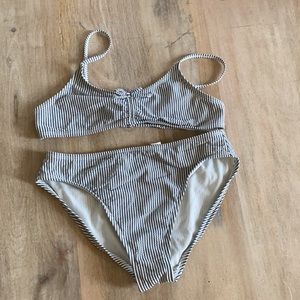 GAP KIDS Seersucker Military Blue 2 Piece Bikini